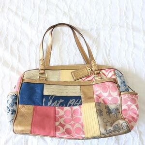 ‼️SOLD‼️ Coach | Y2K Patchwork Princess Street Dome Tote Bag - Multicolor
